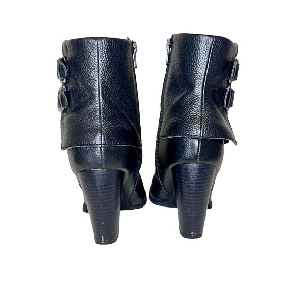 BOC Women's 6.5 Black Traipse Pebbled Leather Heeled Buckle Boot - Picture 4 of 10